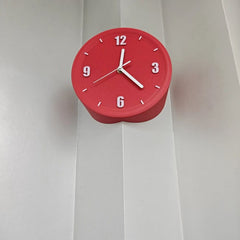 No-Drill Corner Wall Clock, Bauhaus Style Silent Hanging Clock for Room Corners