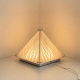 Modern Pyramid Table Lamp with Hand-Wave Control, 3 Color Modes & Stepless Dimming