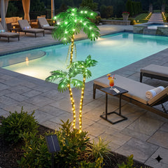 7FT Artificial Lighted Palm Trees for Outdoors & Patio Decor
