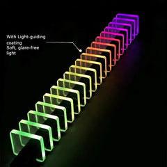 RGB LED light guide structure with soft color diffusion