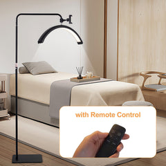 Half Moon LED Floor Lamp for Tattoos, Estheticians, Office, Living Room, Working, and Reading