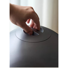 Rocket Side Table, Bauhaus Style Rotating Coffee Table with Storage Cabinet