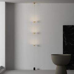 Marble Brass LED Floor Light