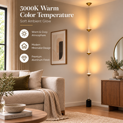 Marble 3-Head Flexible Floor-to-Ceiling Lamp