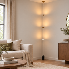 Marble 3-Head Flexible Floor-to-Ceiling Lamp