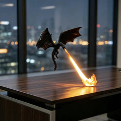 Dragon Book Nook Light – 3D Printed Fire-Breathing Flying Dragon Bookshelf Decor