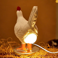 Chicken Laying Egg Shape Night Light Table Lamp