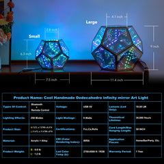 Infinity Dodecahedron Magic Table Lamp