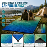 Quilted Water and Stain Resistant Fluffy Down Blanket for Camping, Hiking, Fishing