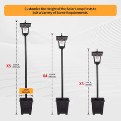 Outdoor Solar Lamp Post Light With Planter