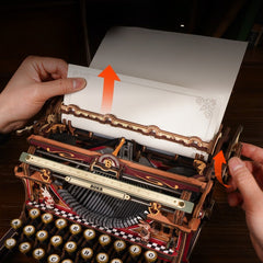 Mechanical Typewriter 3D Wooden Puzzle