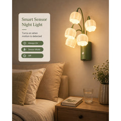 Smart Sensor Tulip Wall Light, Rechargeable, Megnetic Install