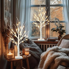2ft Lighted Indoor & Outdoor Birch Tree