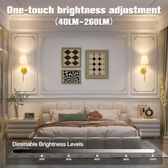 2-Pack Wall Lights Battery Operated Wall Sconces