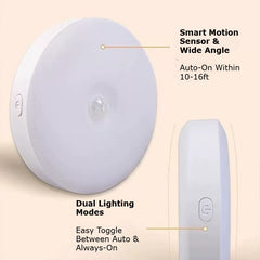 4/6pcs Magnetic Motion Sensor Night Lights, Dual Mode (Auto/Always-On) Under Cabinet Lighting
