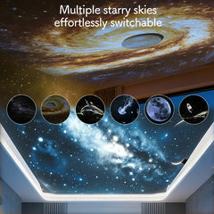 2-in-1 Galaxy Projector Night Light, USB Portable Starry Sky Projector for Bedroom (6 Slide)