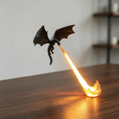 Dragon Book Nook Light – 3D Printed Fire-Breathing Flying Dragon Bookshelf Decor
