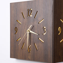 Sounds Activated Backlit Wooden Wall Clock Corner Clock