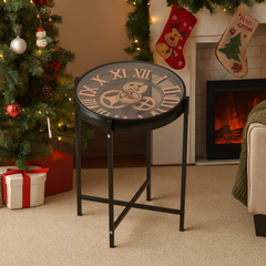 Industrial Style Mechanical Clock Coffee Table