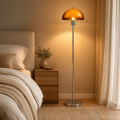 Modern Amber Acrylic Floor Lamp with 3 Color Temperatures