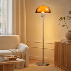 Modern Amber Acrylic Floor Lamp with 3 Color Temperatures
