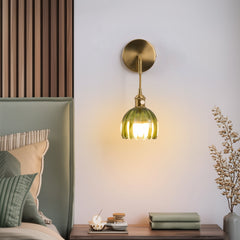 2-Pack Vintage Cordless Glass Wall Lamp with Rechargeable Light Bulbs