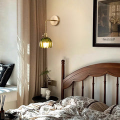 2-Pack Vintage Cordless Glass Wall Lamp with Rechargeable Light Bulbs