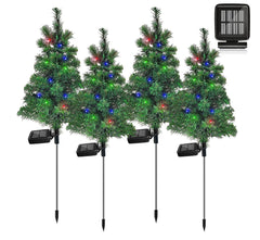 4pcs Sets Of Solar Christmas Tree Lights, Holiday Decorations, Outdoor Courtyards, Gardens, Lawns, Path Lights