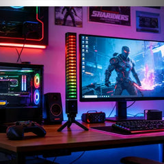 360° RGB Music Rhythm Light Bar – App-Controlled Sound Activated LED Ambient Lamp
