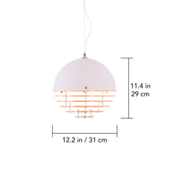 Sunrise Glow Pendant Light, Modern Dome Ceiling Lamp with Layered Metal Design