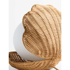 Handmade Wicker Bedside lamp - Shell Lamp