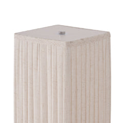 Modern Fabric Column Floor Lamp with Pleated Shade