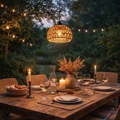 2 Pack Battery Operated Pendant Light Outdoor Chandelier for Gazebo Porch Patio Backyard Bedroom Kitchen