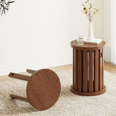 4-in-1 Solid Wood Stool Side Table