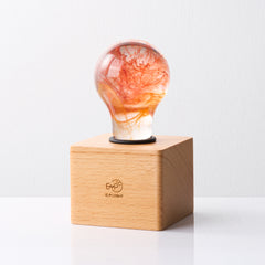EP LIGHT SUNFLOWER LIGHT BULB WITH WOOD BASE