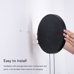 Creative Sunset Hand Pulled Night Light, Movable Sunrise to Sunset Scenery Wall Lamp, Battery Rechargeable Wall Light