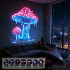 LED USB Mushroom Projection Light
