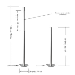 Minimalist Aluminum Telescopic Floor Lamp 53‘’H