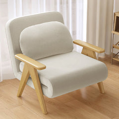 Solid Wood Lounge Chair Sleeper Sofa Bed