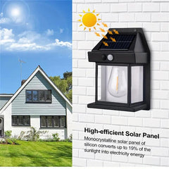 4 Pack Solar Outdoor Wall Lights with Motion Sensor, Waterproof IP65 Garden Security Lighting, 3 Modes Auto Dusk to Dawn, Wireless Decorative Lamp for Patio, Villa, Pathway