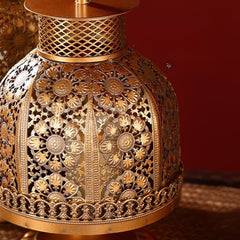 Vintage Moroccan Gold Lattice Candle Holder
