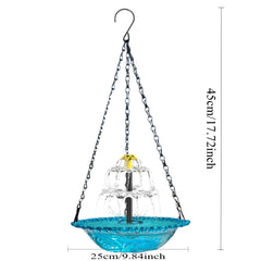 Solar Hanging Bird Bath Fountain for Outdoors