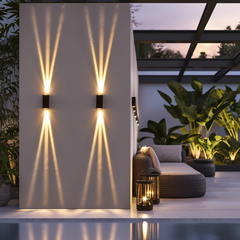 LED Waterproof Outdoor 3 Beams Wall Light