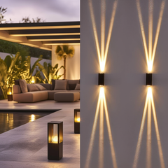 LED Waterproof Outdoor 3 Beams Wall Light