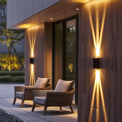 LED Waterproof Outdoor 3 Beams Wall Light