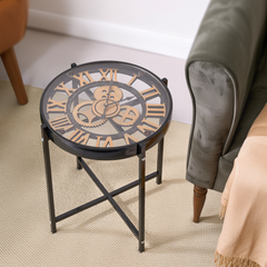 Industrial Style Mechanical Clock Coffee Table