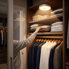 4/6pcs Magnetic Motion Sensor Night Lights, Dual Mode (Auto/Always-On) Under Cabinet Lighting