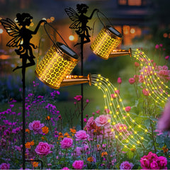 Outdoor Solar Hanging Lanterns Watering Can