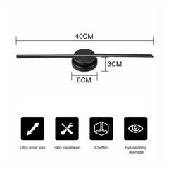 3D Hologram Fan Projector, 224 LED Naked-Eye HD 3D Holographic Display