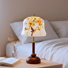 Floral Hummingbird Table Lamp, Vintage Bedside Lamp, 3 Light Modes